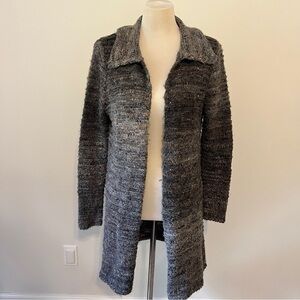 BKE Knit Cardigan Duster | Gray Brown | Size Small buckle sweater cozy knit